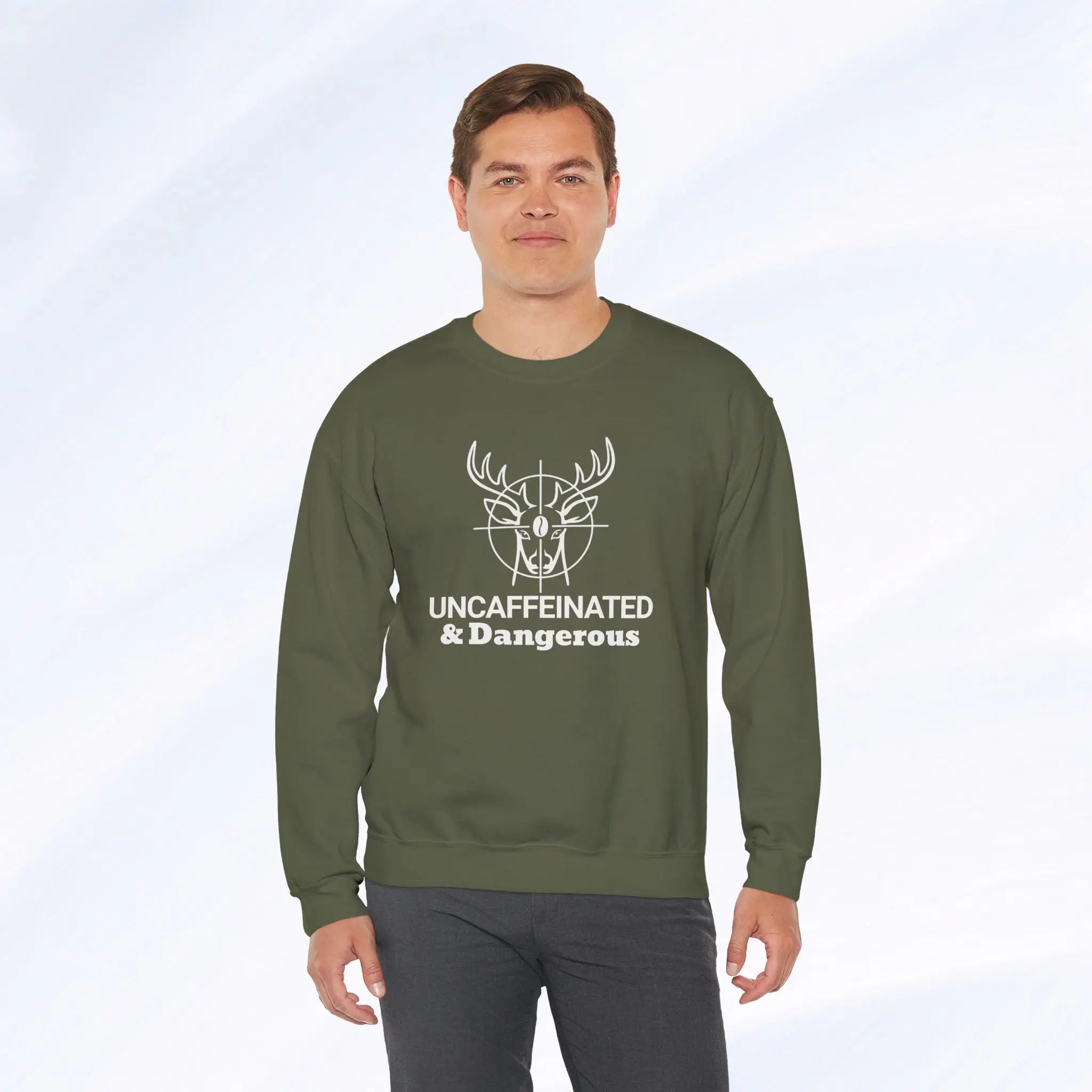 Uncaffeinated & Dangerous Sweatshirt Printify