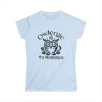 Owlergic to Mornings T-Shirt – Funny Owl Coffee Cup Graphic Tee Printify