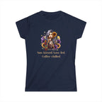 Sun-Kissed Tshirt -  Sass-Fed, Coffee Chilled - Sunflower Tattoo Woman Coffee Tee Printify