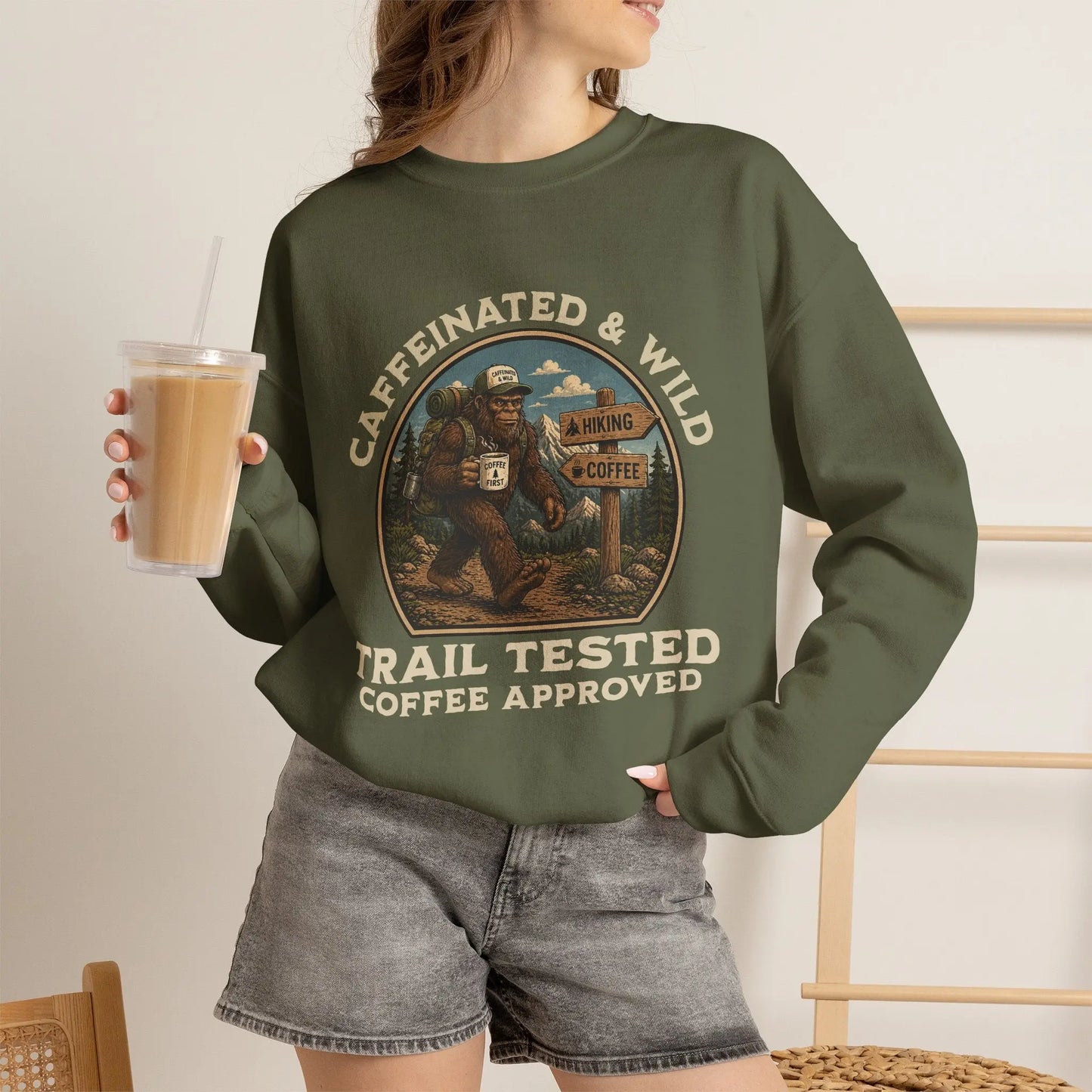 Caffeinated & Wild Sweatshirt Printify