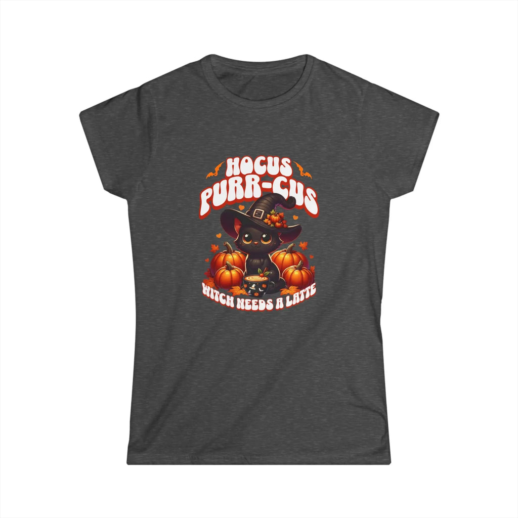 Hocus Purr-cuss Women's Tee - Cute kitten witch Halloween design Printify