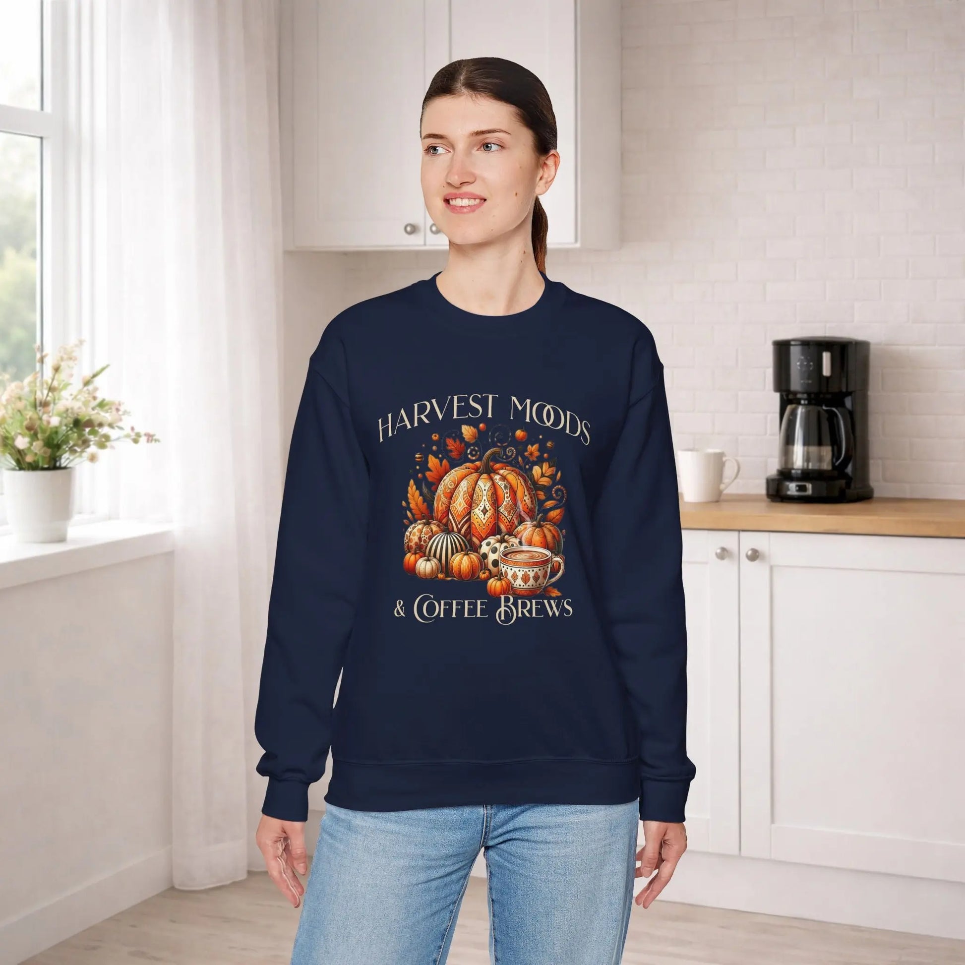 Harvest Moods & Coffee Brews Sweatshirt Printify