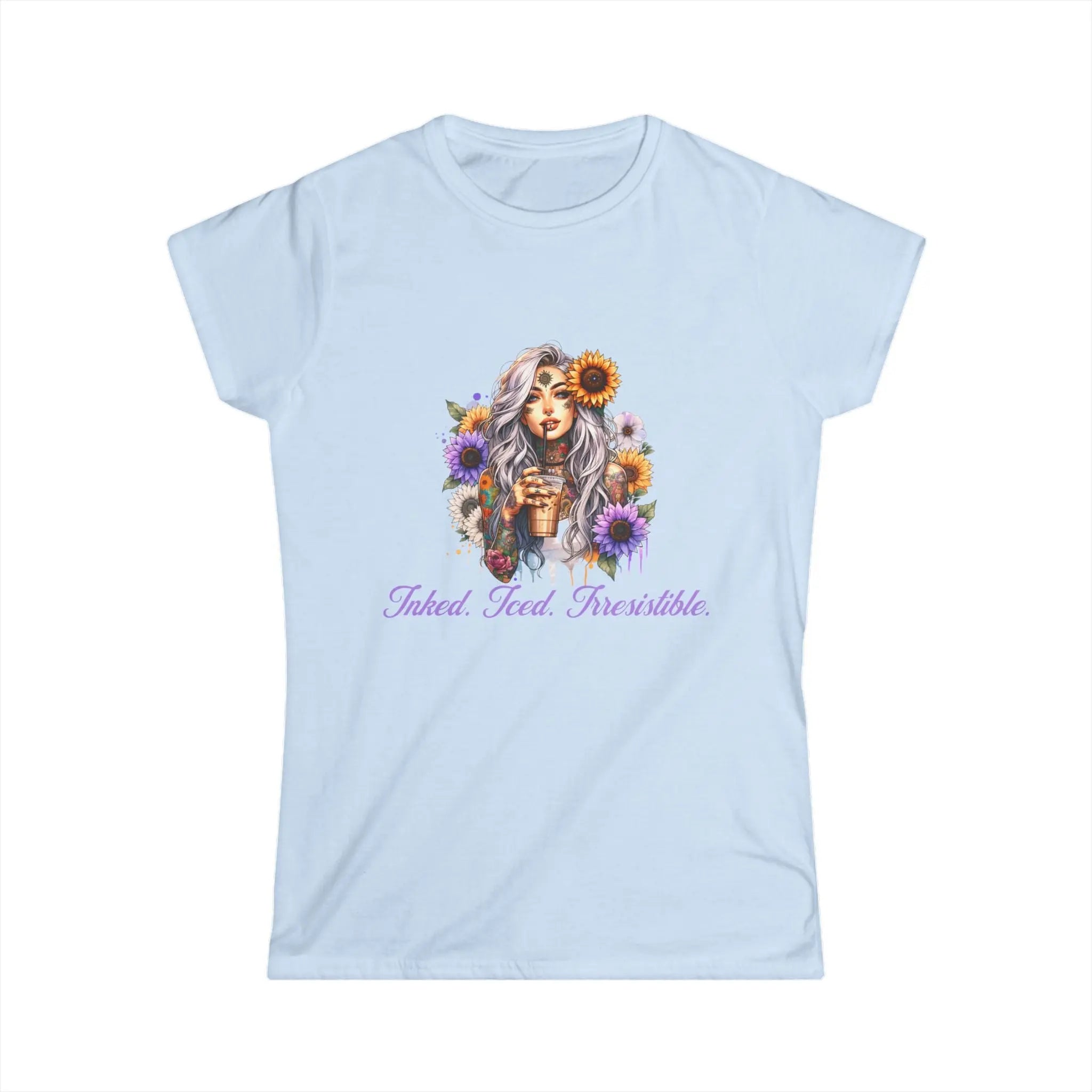Irresistible Tshirt - Sunflower Tattoo Woman Coffee Tee Printify