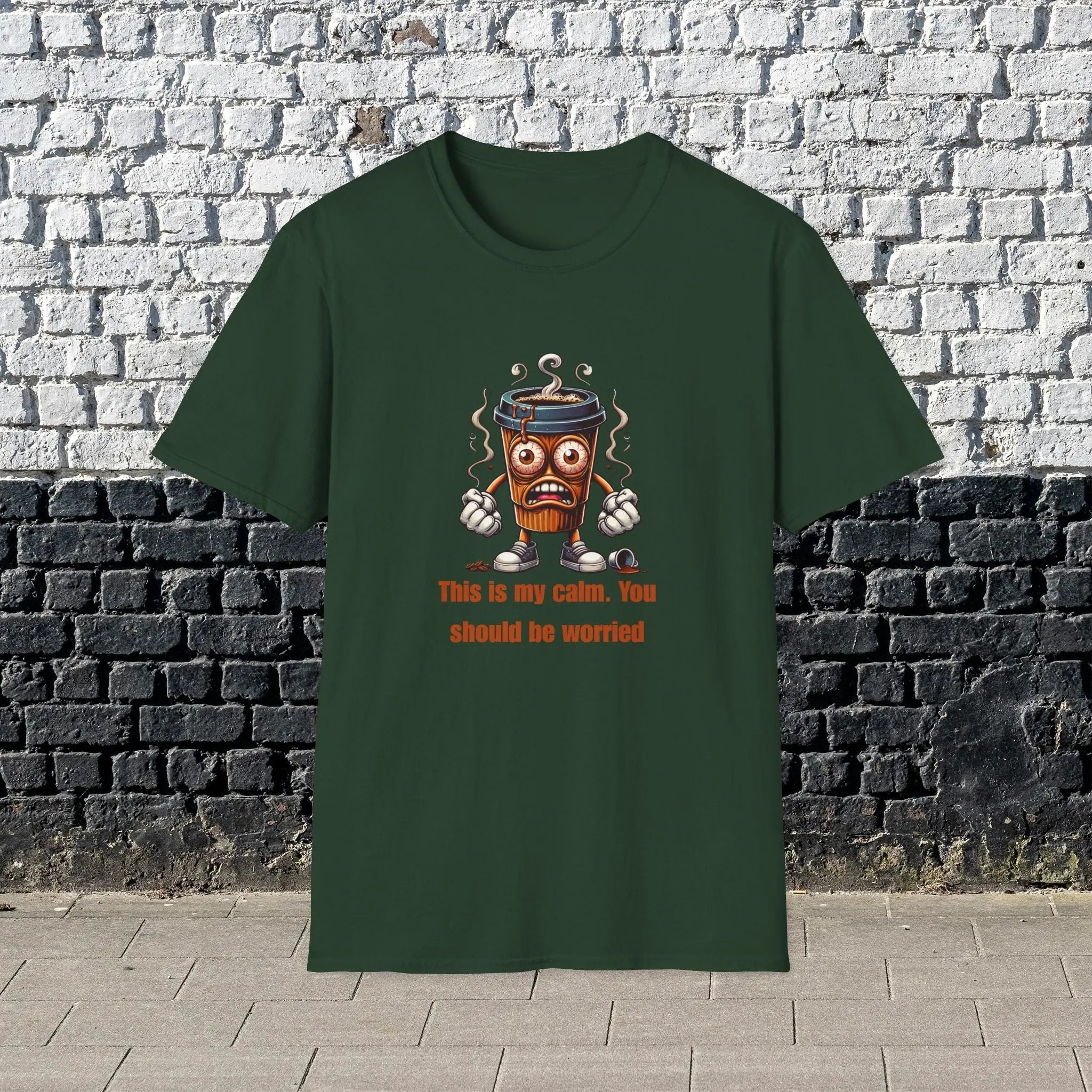 This Is My Calm You Should Be Worried Shirt – Funny Coffee Lover T-Shirt, Caffeine Addict Tee, Sarcastic Humor Gift for Him Printify