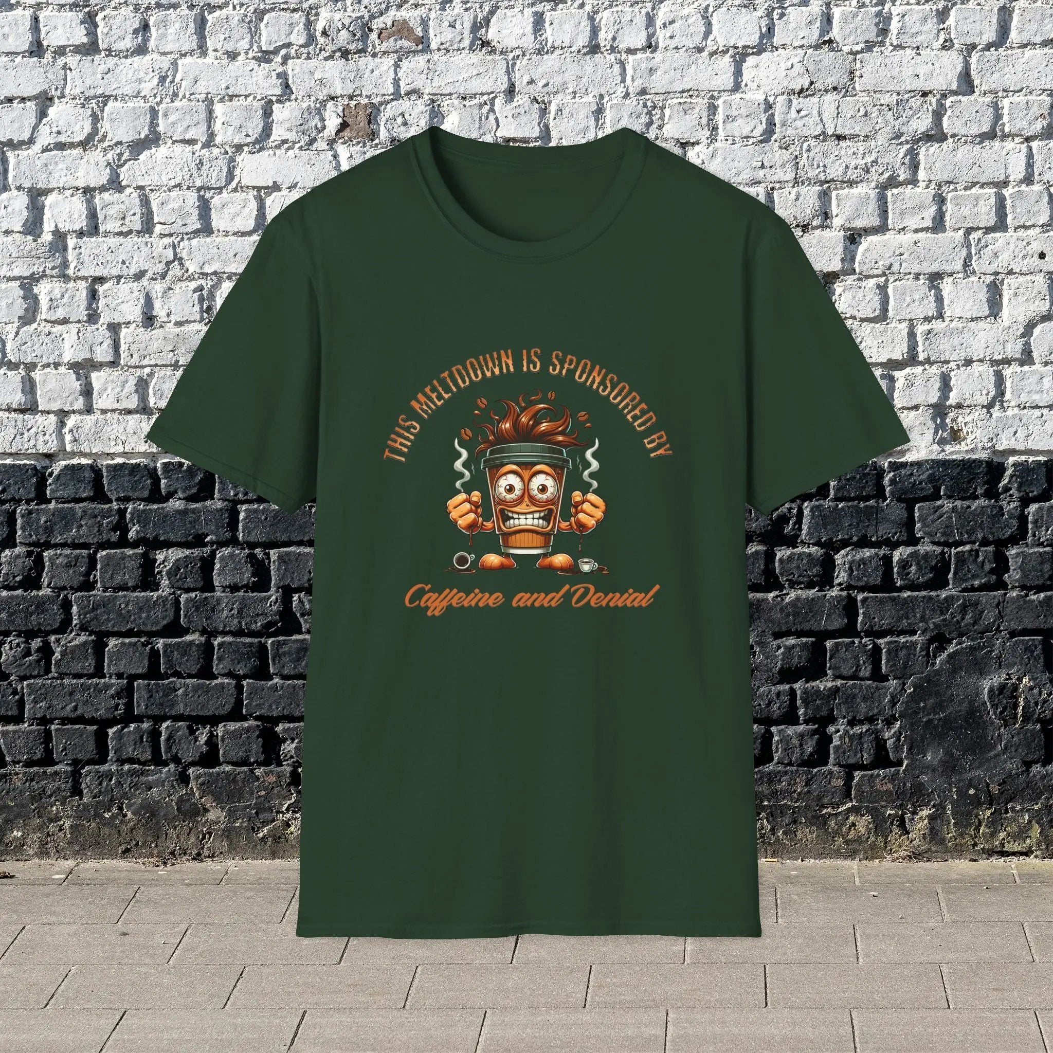 Caffeine and Denial T-Shirt Printify