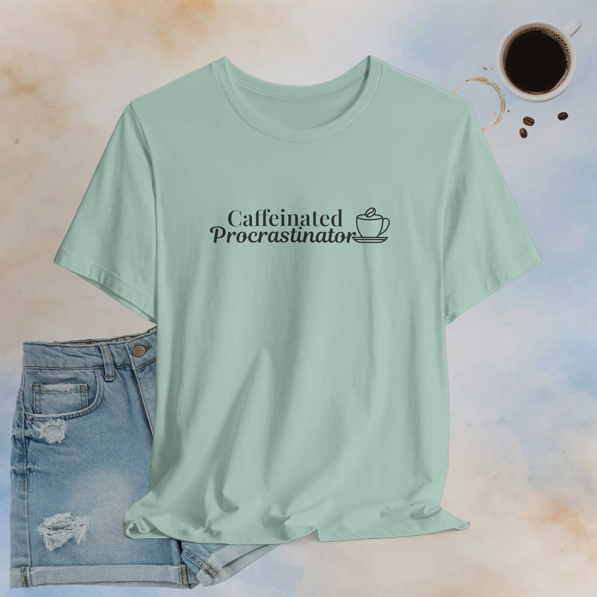 Caffeinated Procrastinator T-Shirt Printify