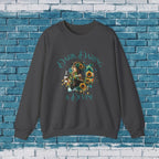 Divine Sweatshirt - Woman Sunflower Coffee Design, Cozy Casual Wear, Thoughtful Gift, Autumn Style, Floral Design - Boldly Bitter Company