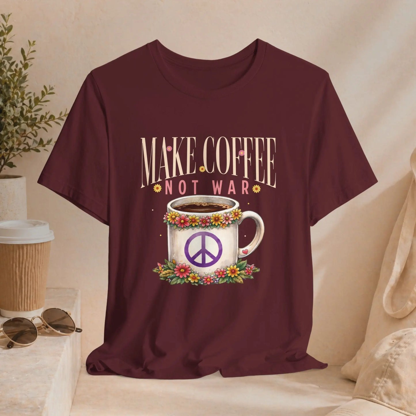 Make Coffee Not War T‑Shirt - Boldly Bitter Company