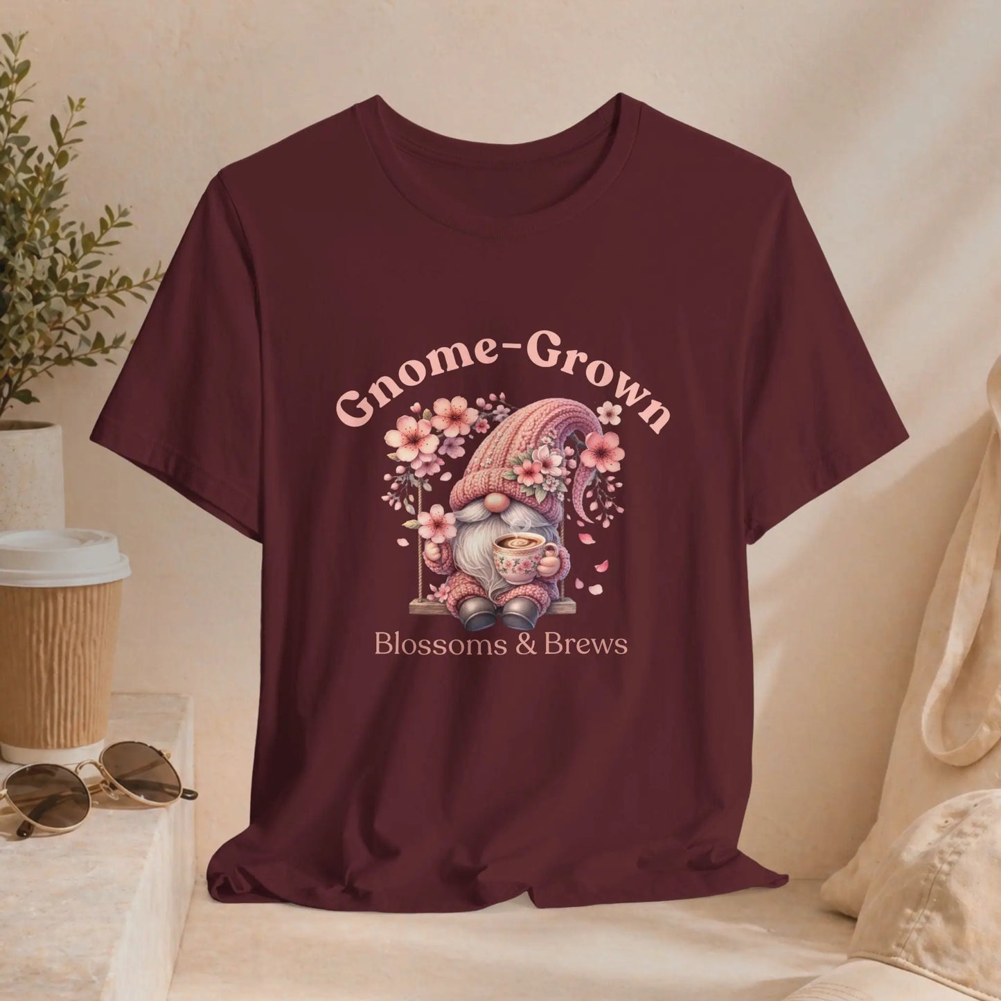 Gnome Grown Floral Tee — Blossoms & Brews - Boldly Bitter Company
