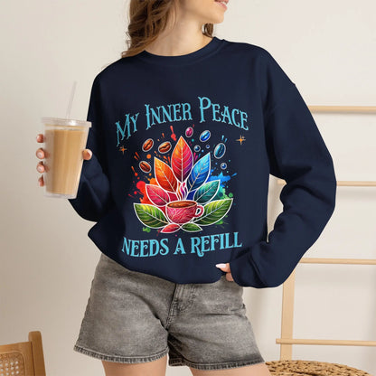 My Inner Peace Coffee Sweatshirt Printify