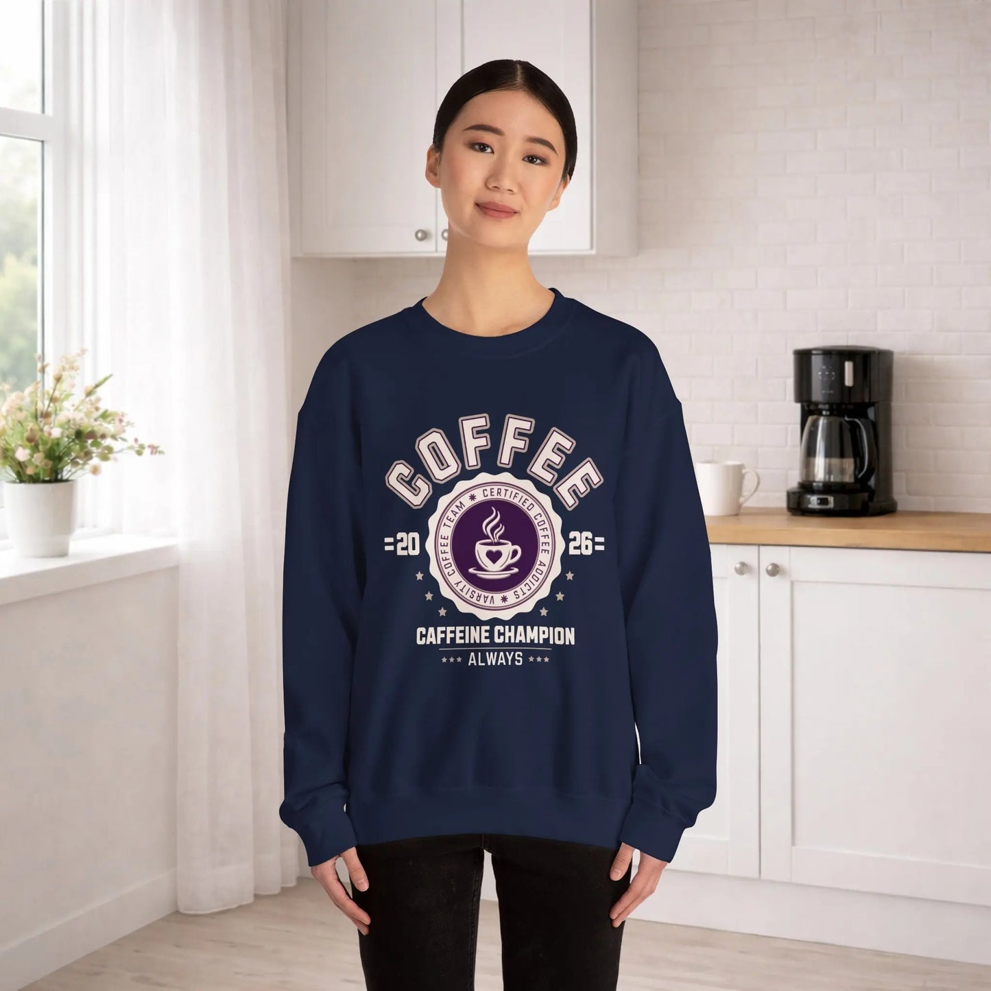 Varsity Coffee Sweatshirt Printify