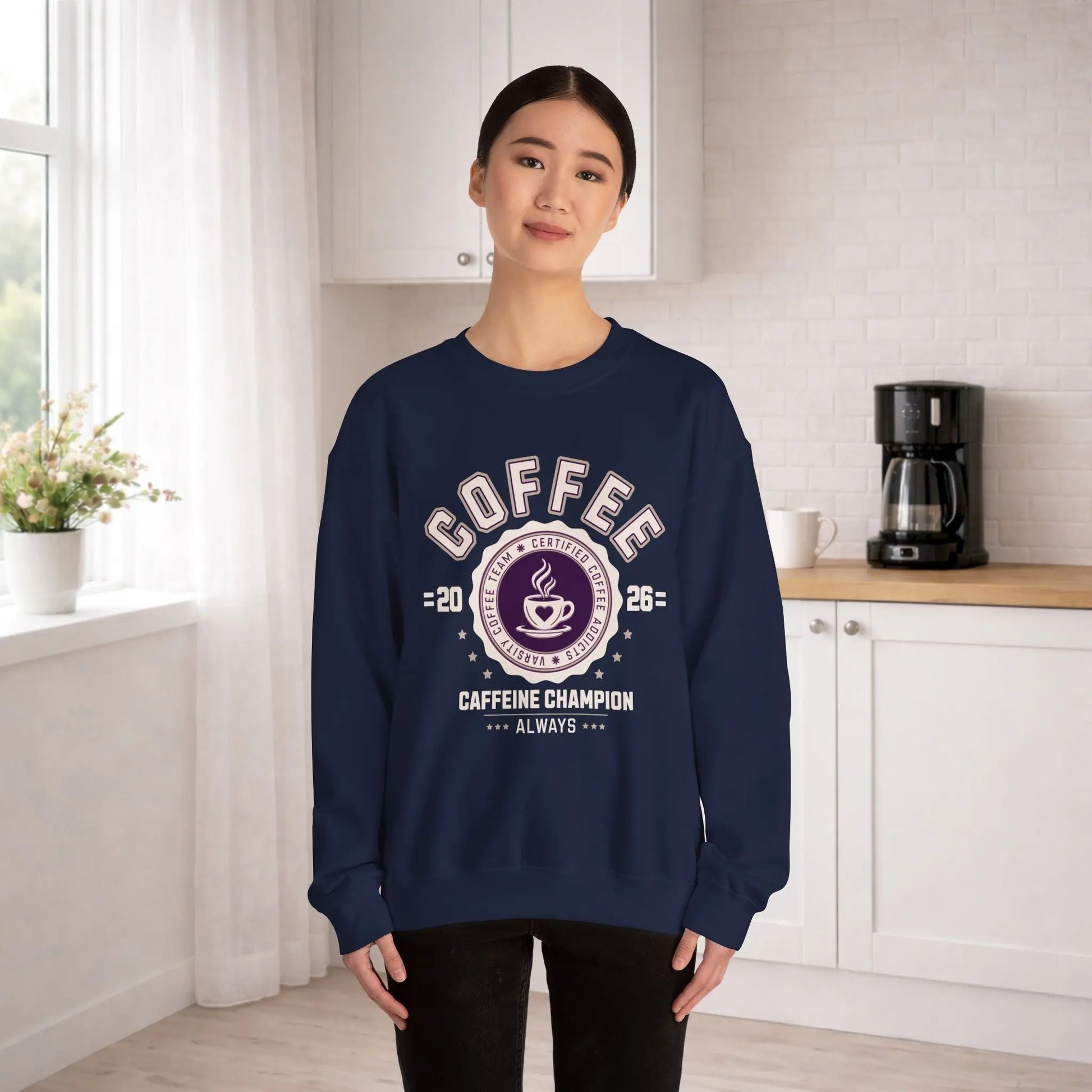 Varsity Coffee Sweatshirt Printify