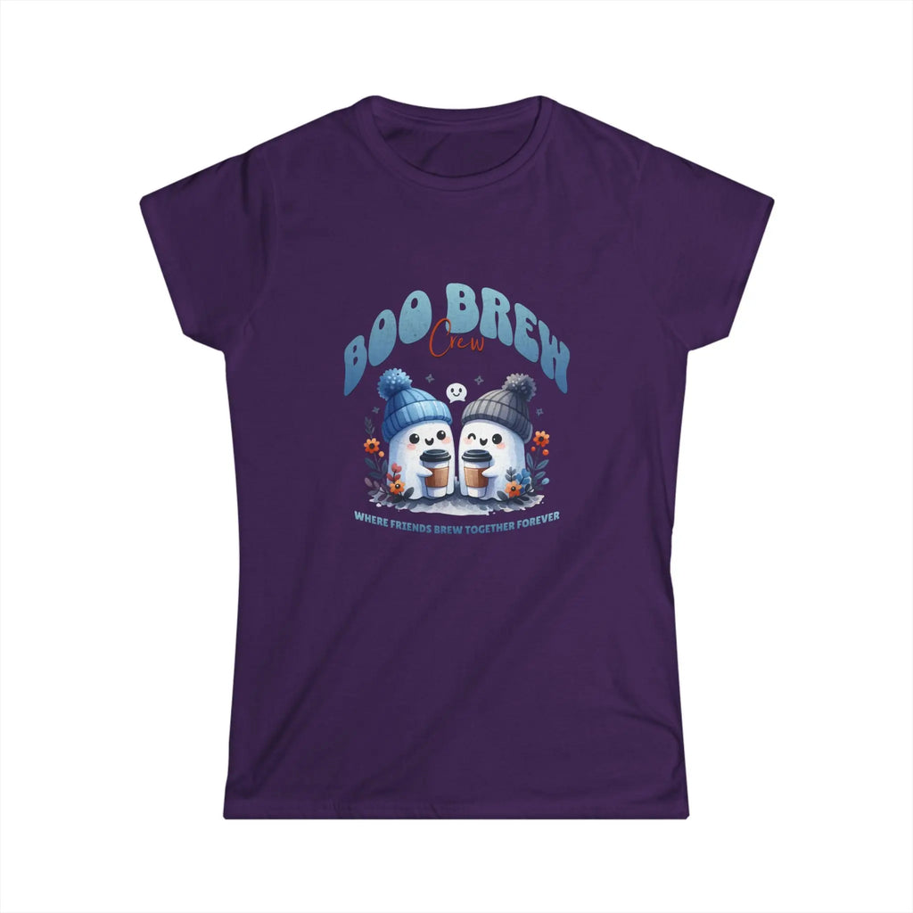 Boo Brew Crew T-Shirt - Cute Ghost Coffee tee Printify
