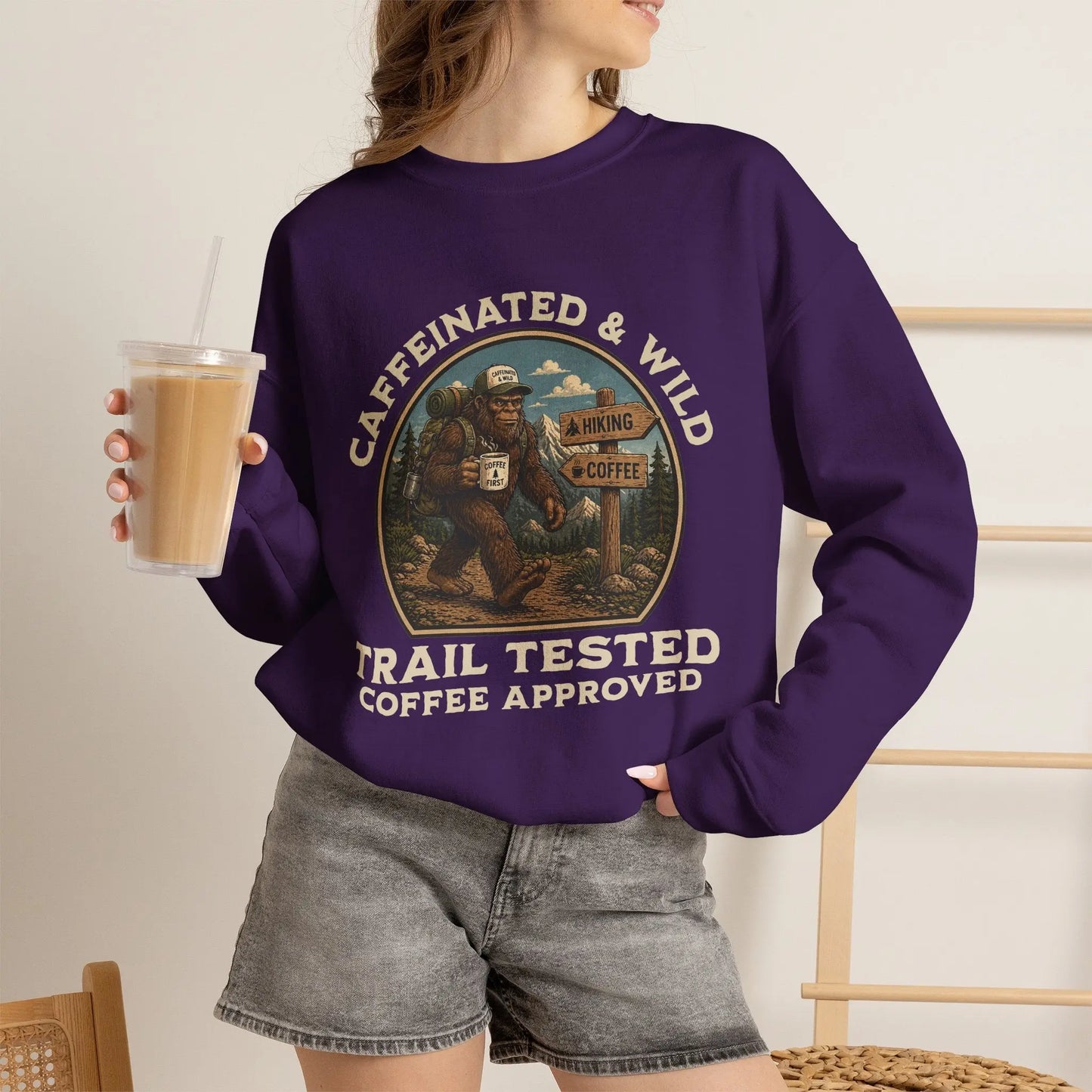 Caffeinated & Wild Sweatshirt Printify