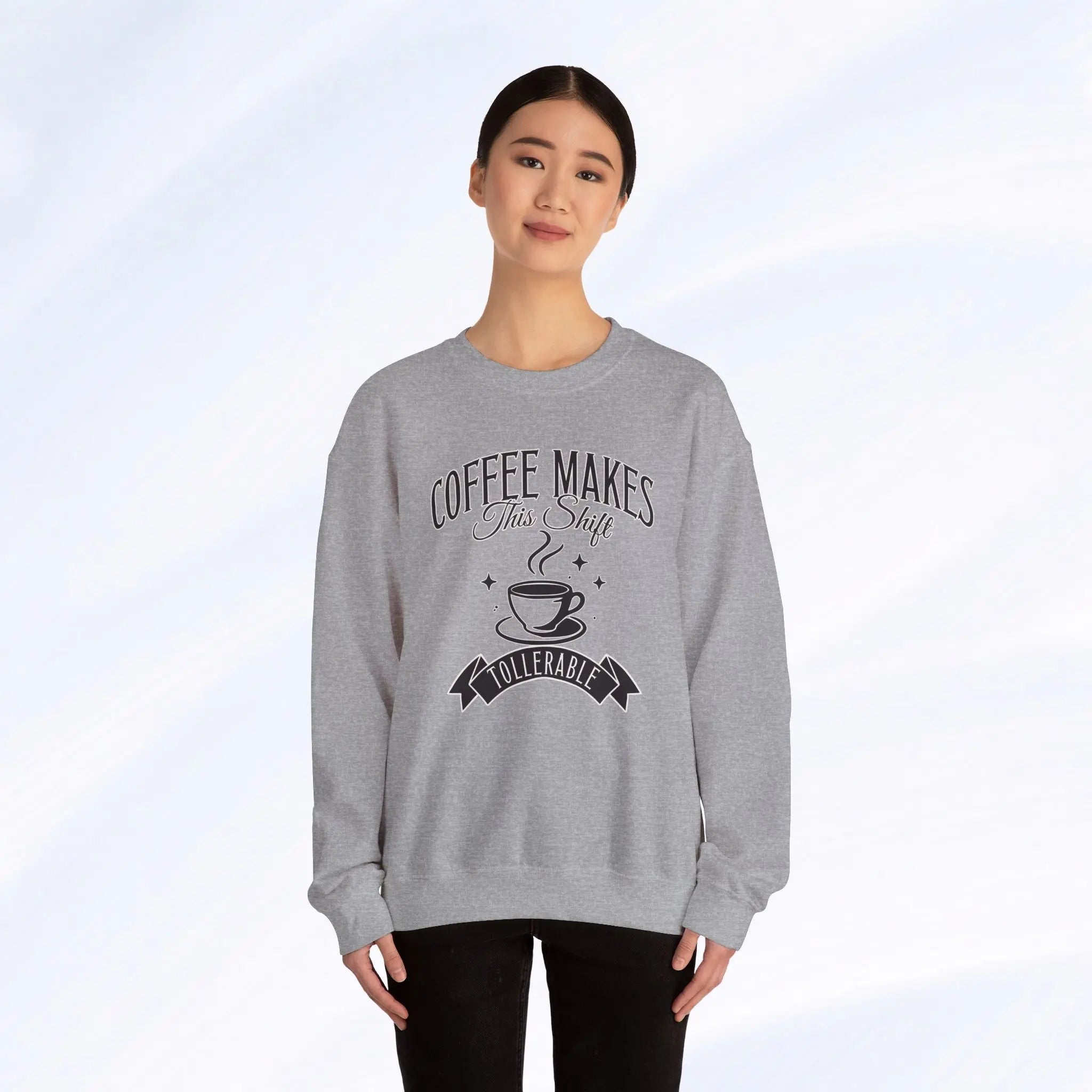 Coffee Makes This Shift Tolerable Sweatshirt Printify