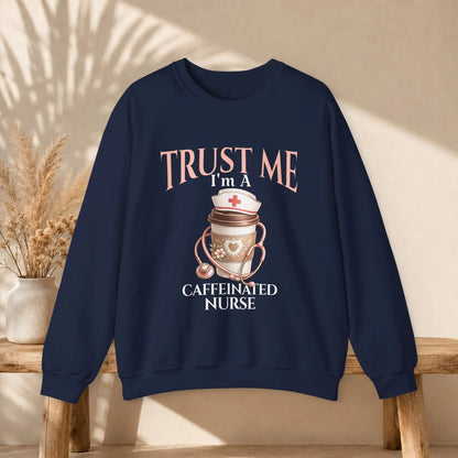 Caffeinated Nurse Sweatshirt Printify