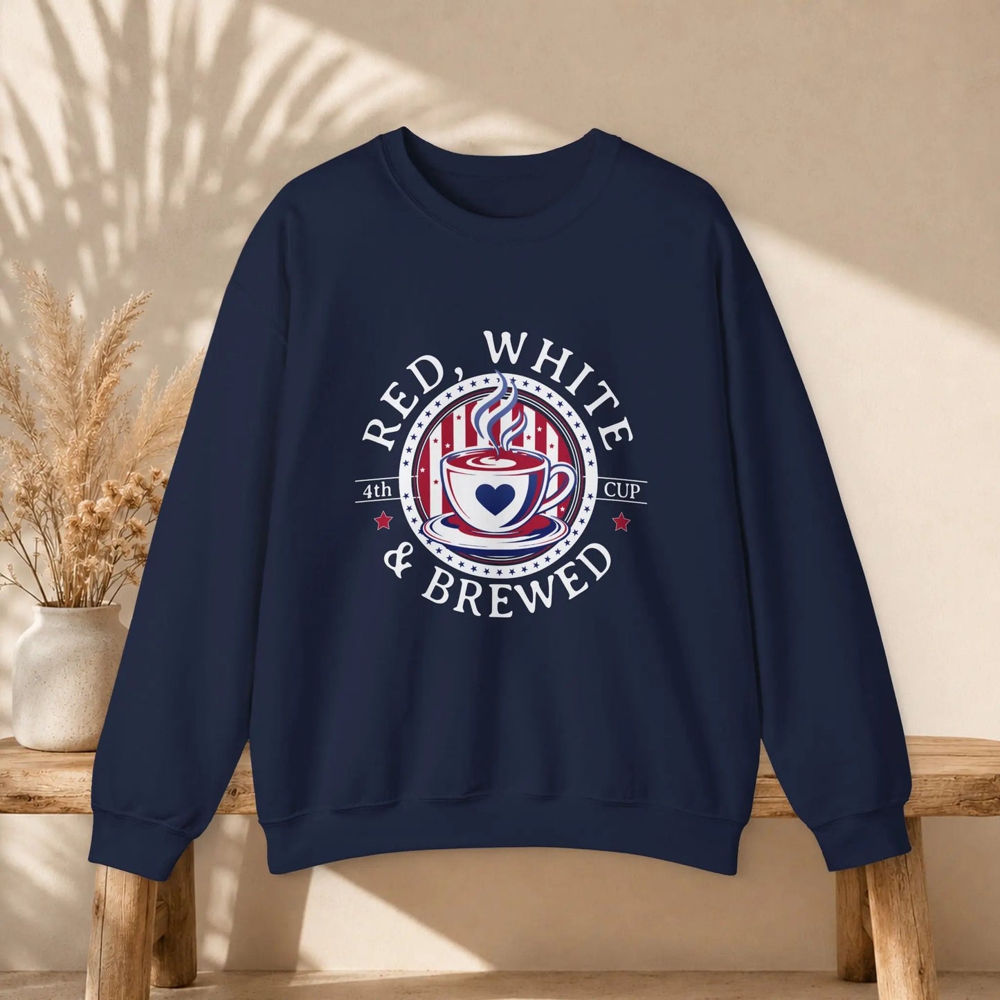 Red, White & Brewed Sweatshirt Printify