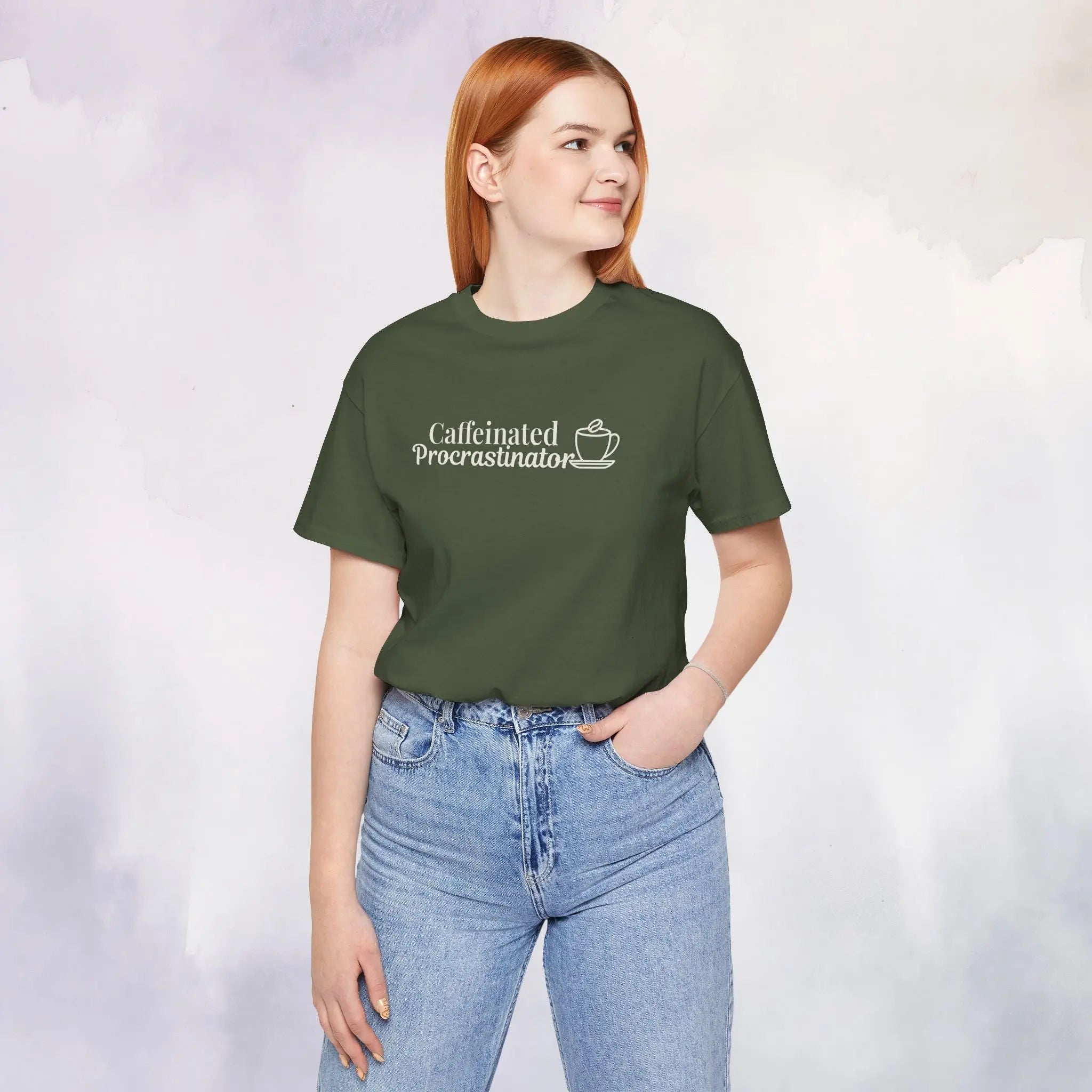 Caffeinated Procrastinator T-Shirt Printify