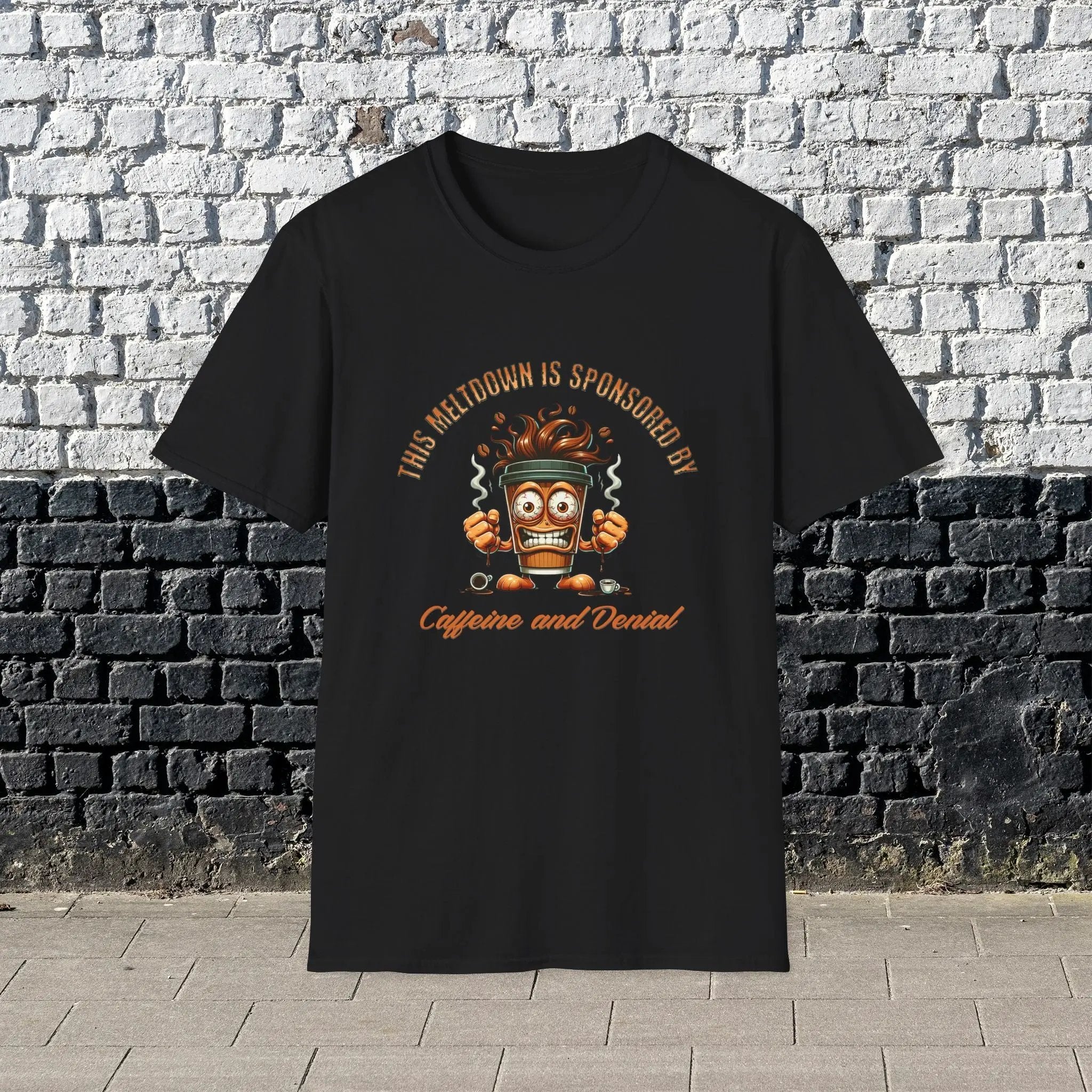 Caffeine and Denial T-Shirt Printify