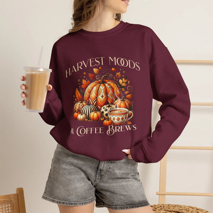 Harvest Moods & Coffee Brews Sweatshirt Printify