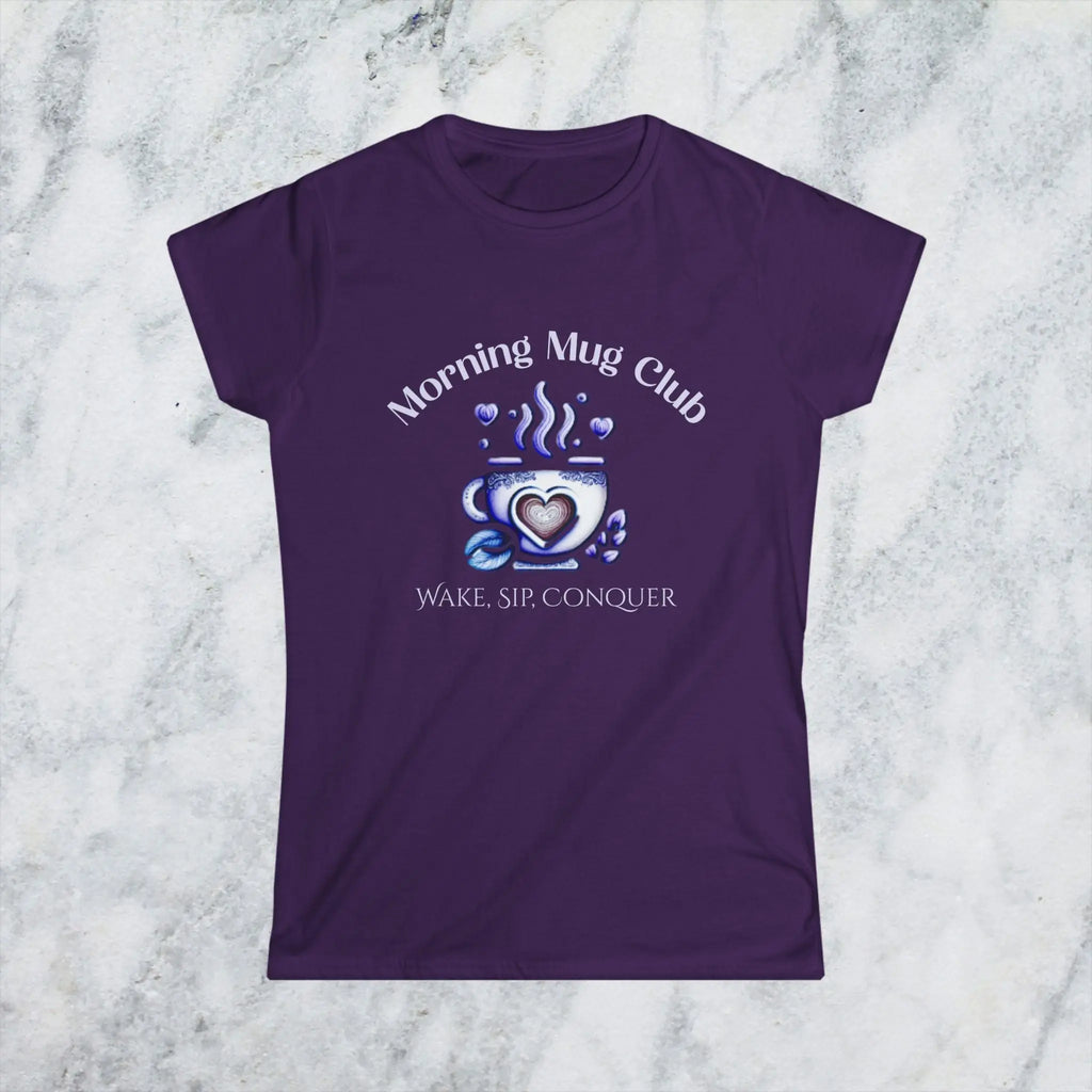 Wake, Sip, Conquer T-shirt - Morning Mug Club - Boho Style Coffee Tee Printify