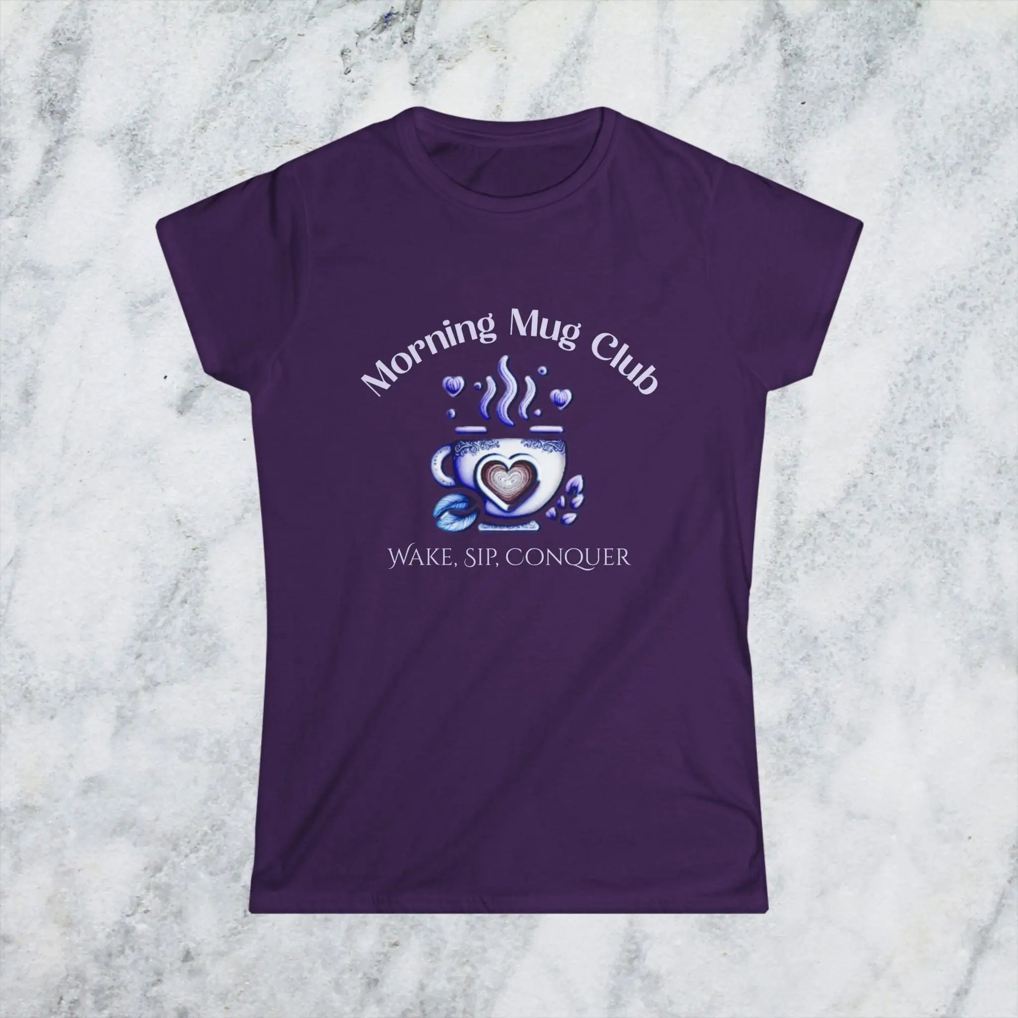 Wake, Sip, Conquer T-shirt - Morning Mug Club - Boho Style Coffee Tee Printify