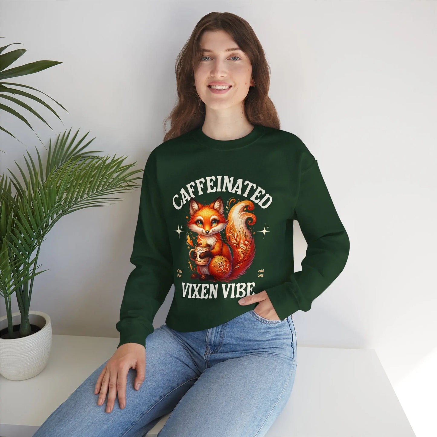 Caffeinated Vixen Vibe Sweatshirt Printify
