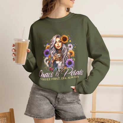Chaos & Petals Sweatshirt Printify