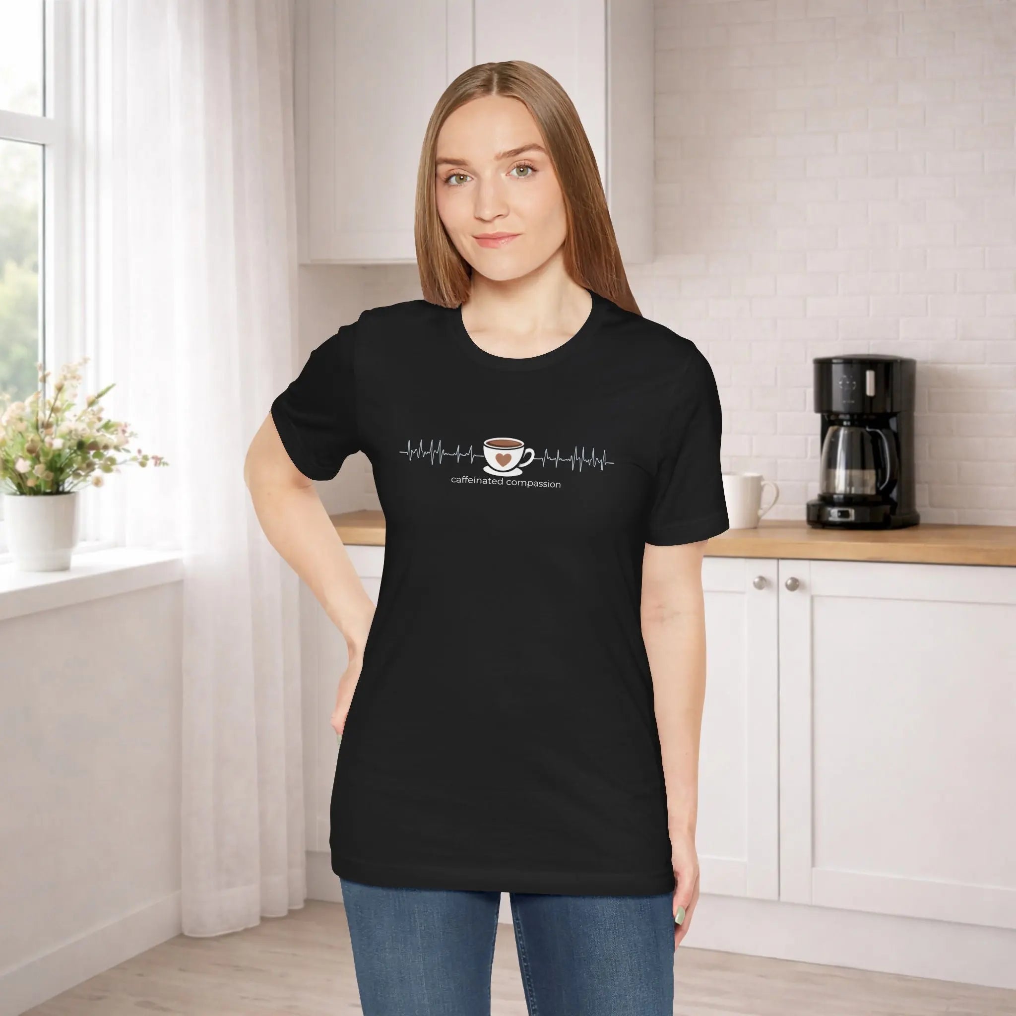 Caffeinated Compassion Tee Printify