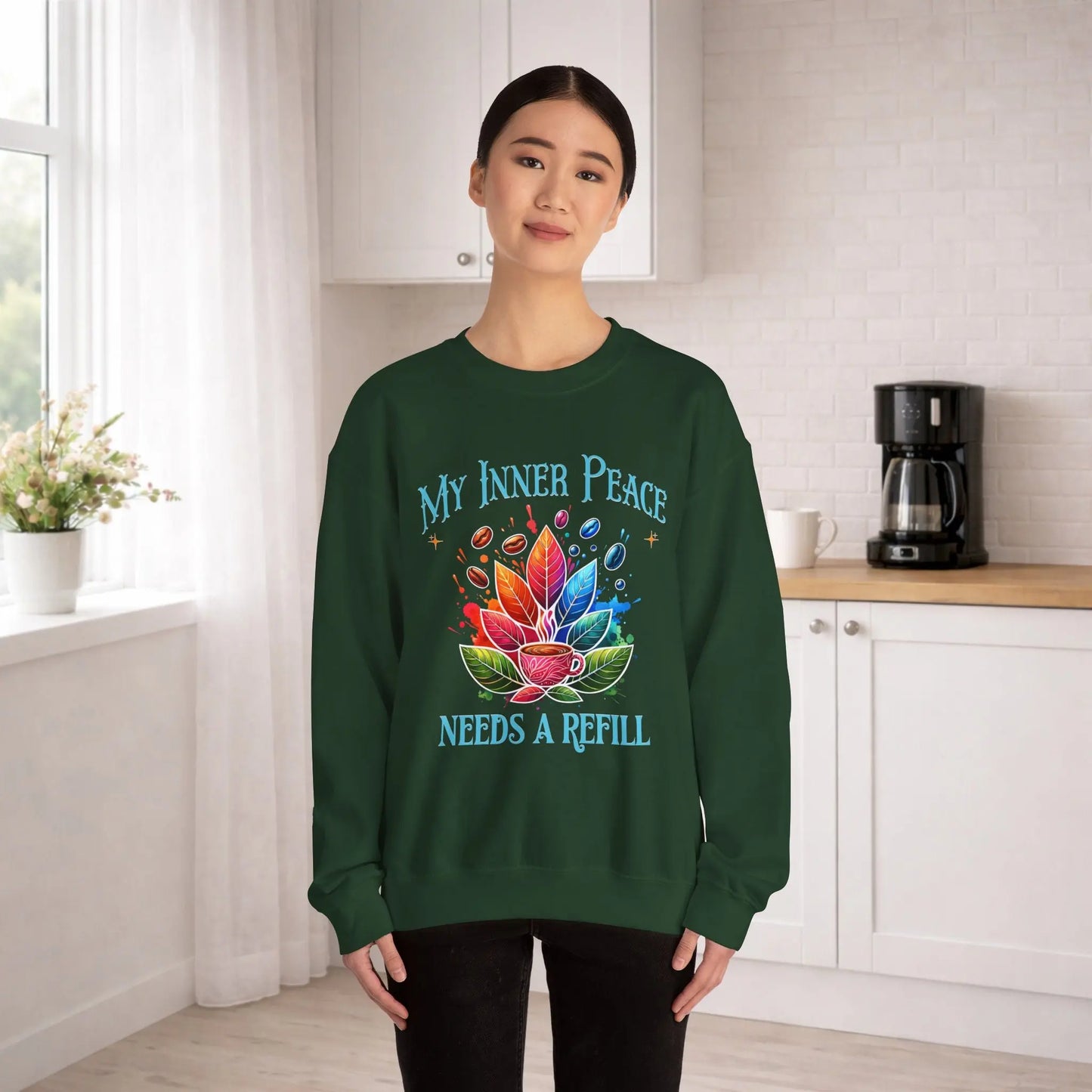 My Inner Peace Coffee Sweatshirt Printify
