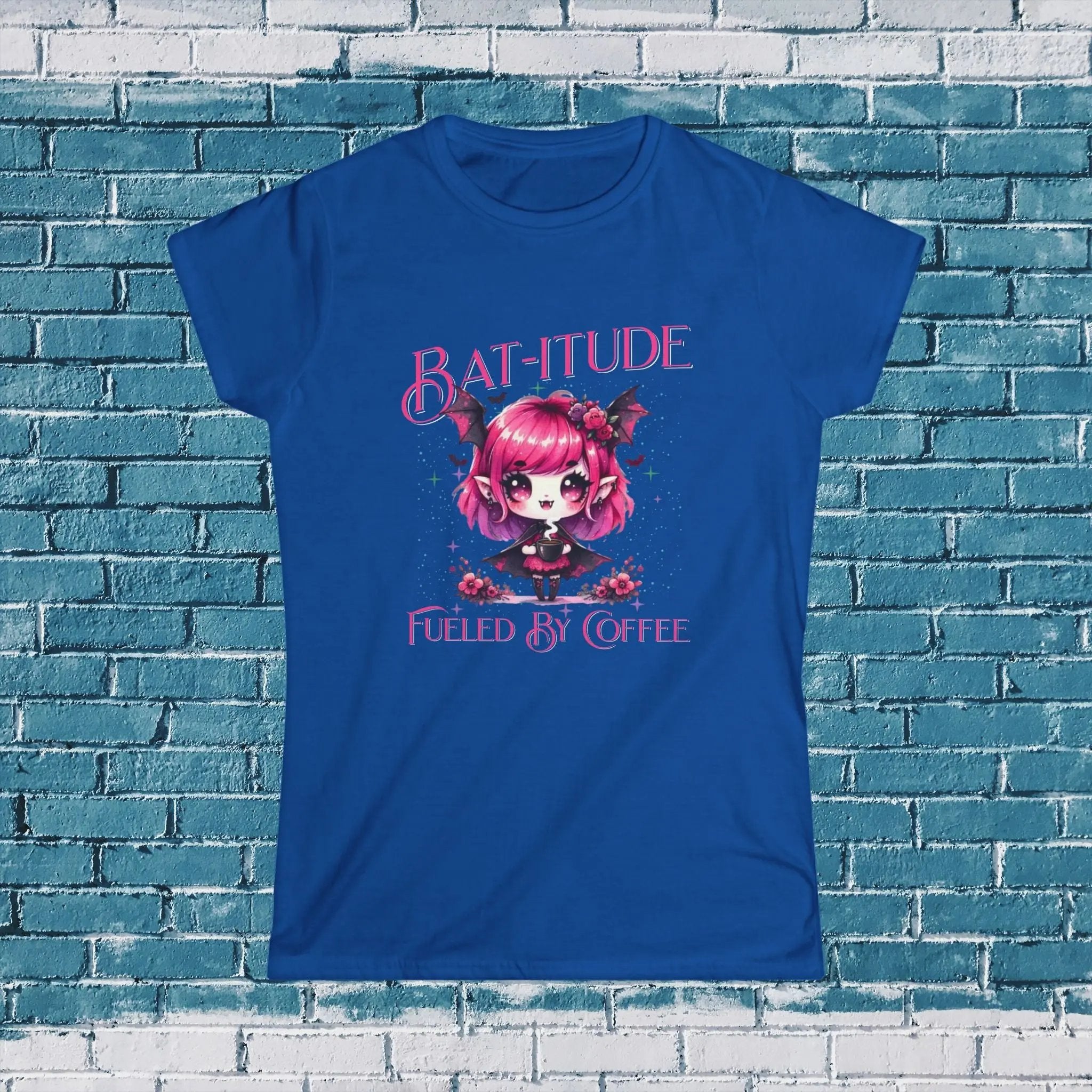Batitude Tee, Cute Bat Tee, Women's Graphic Shirt, Alternative Fashion Top, Gifts for Goth Girls, Halloween Wear - Boldly Bitter Company