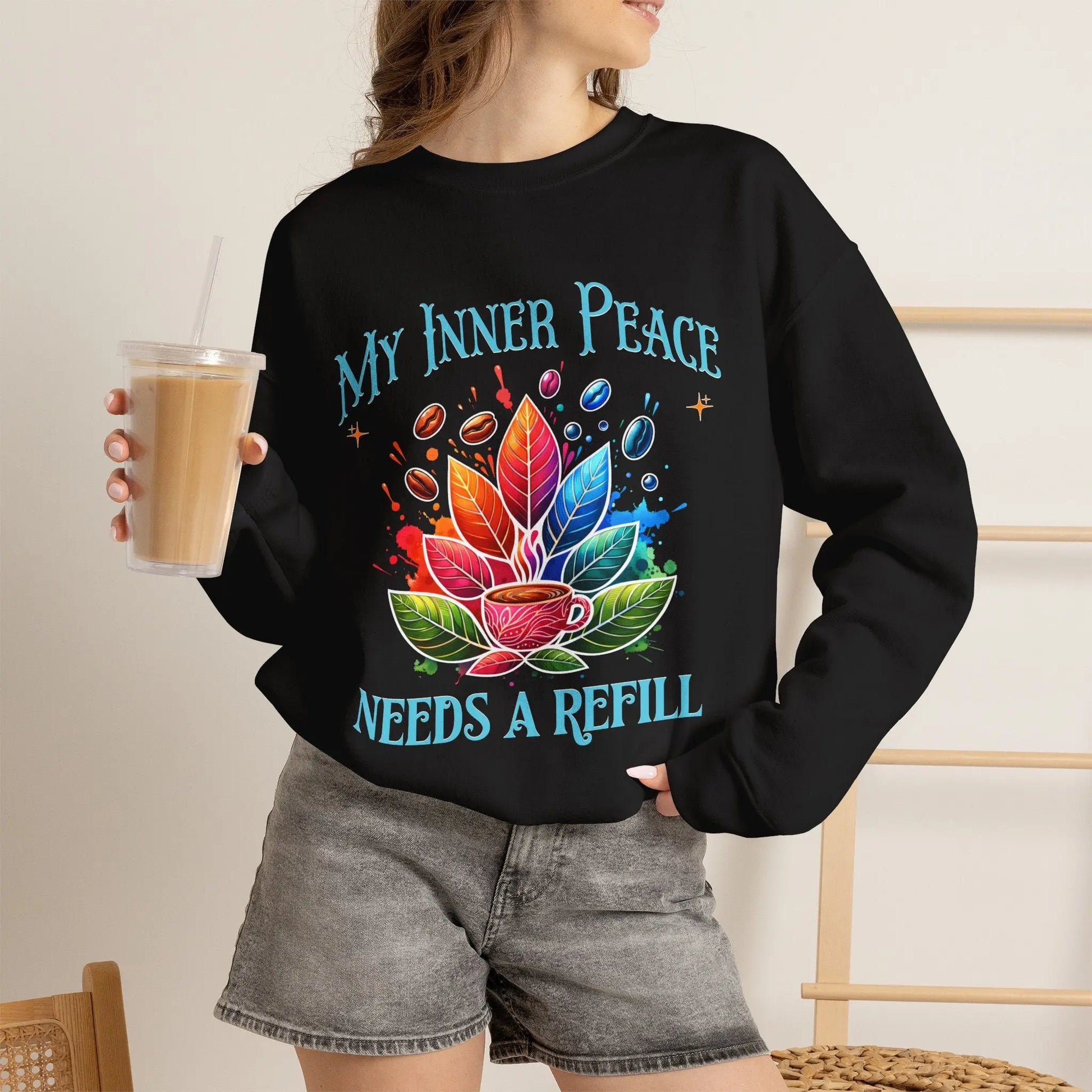 My Inner Peace Coffee Sweatshirt Printify