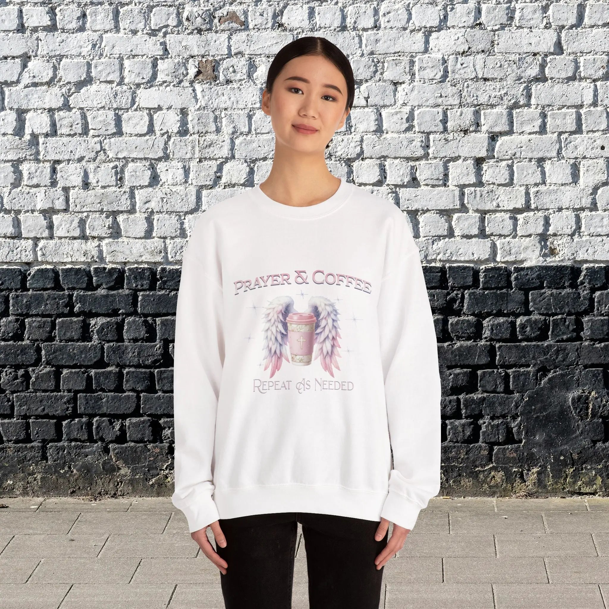Prayer & Coffee Sweatshirt | Unisex Crewneck | Cozy Gift for Coffee Lovers | Relaxed Fit for Chill Days | Perfect for Holidays & Gatherings - Boldly Bitter Company