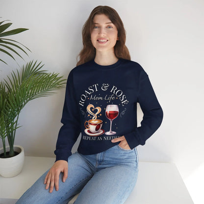 Coffee Wine Mom Life Sweatshirt Printify