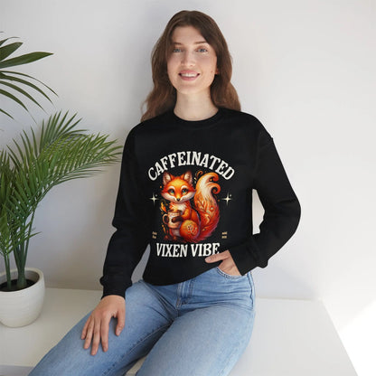 Caffeinated Vixen Vibe Sweatshirt Printify