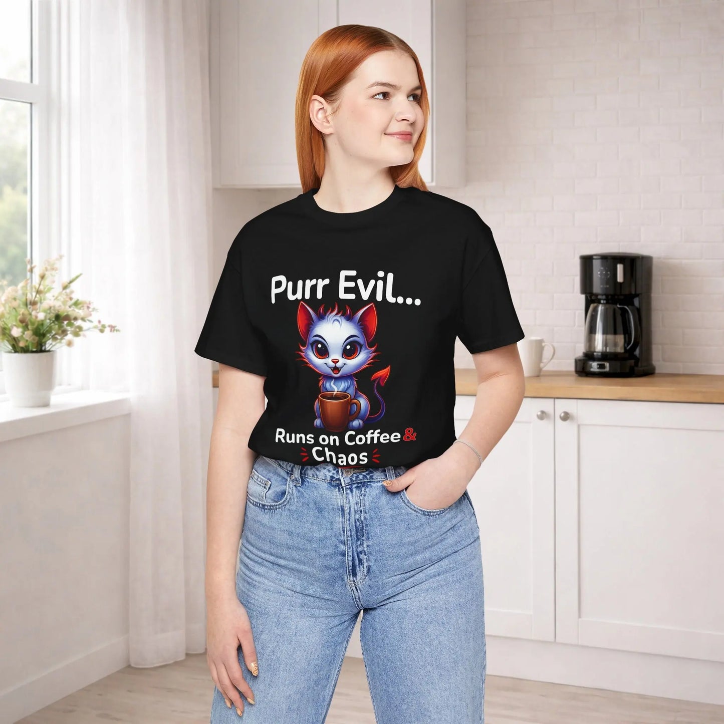 Purr Evil Cat Tee Printify