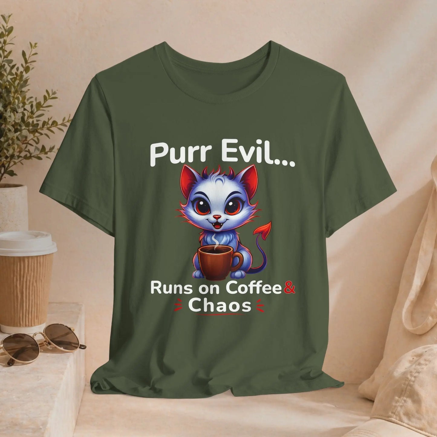 Purr Evil Cat Tee Printify