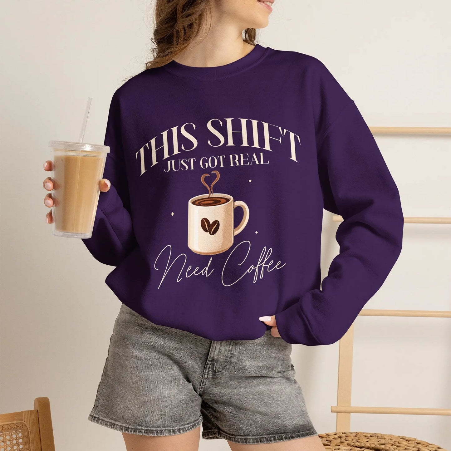 Shift Just Got Real Sweatshirt Printify