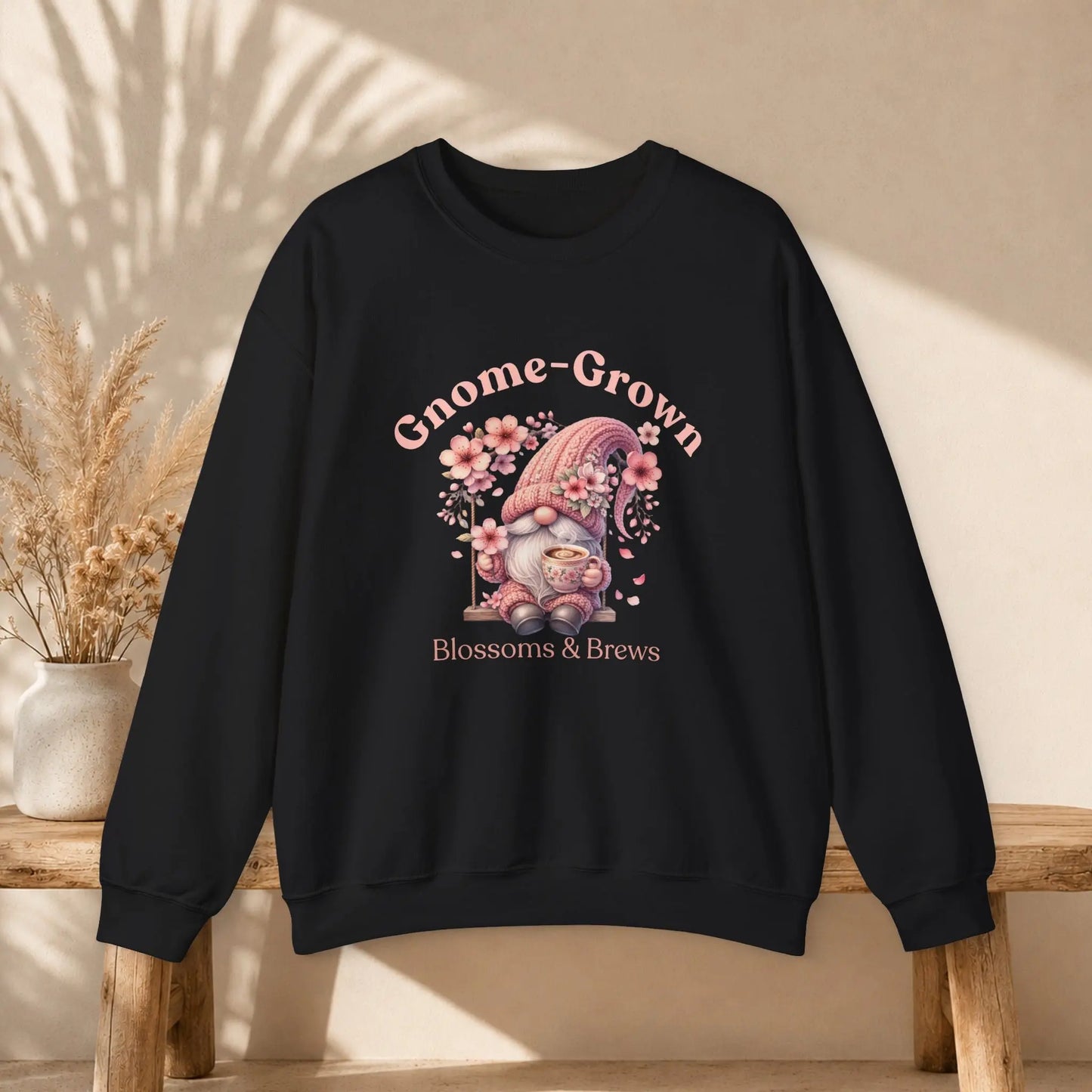Gnome-Grown Blossoms & Brews Sweatshirt Printify