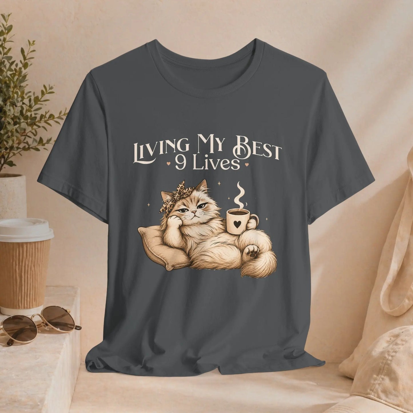 Living My Best 9 Lives Tee Printify