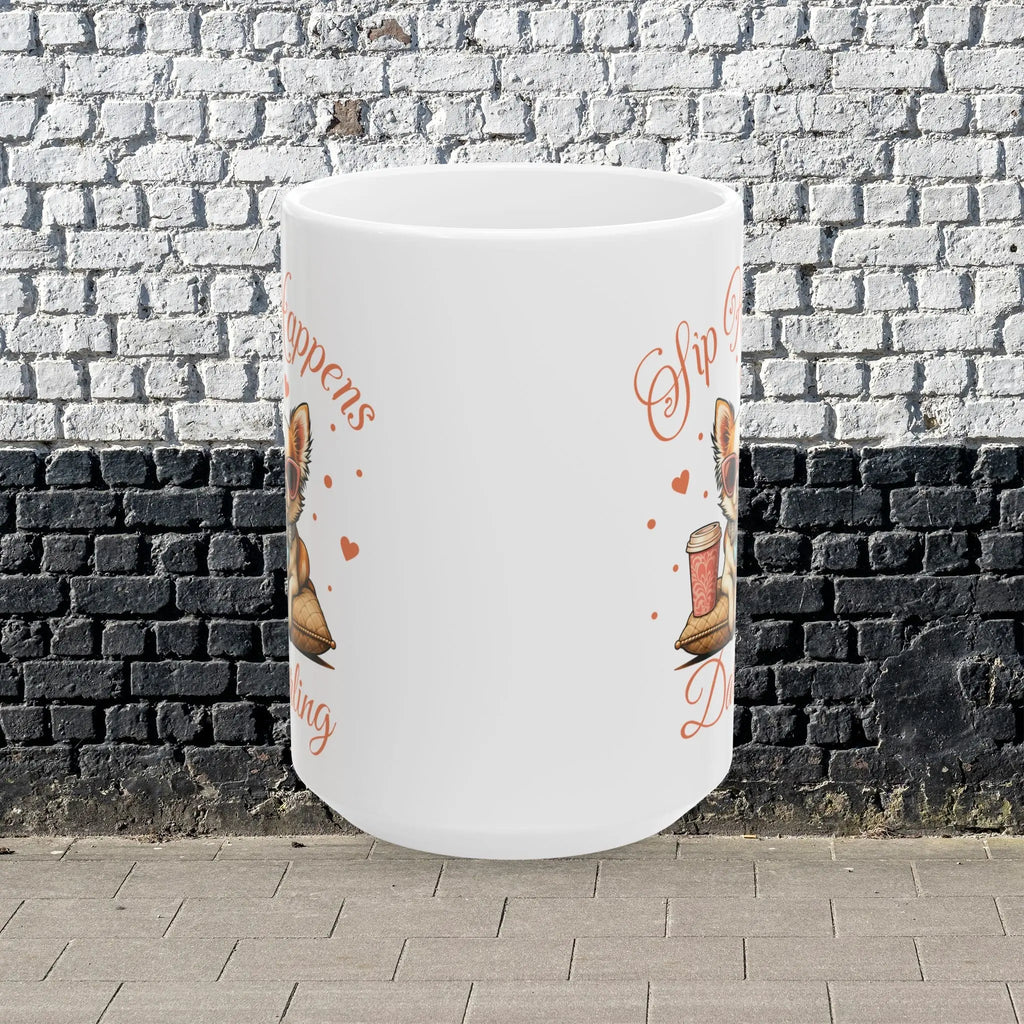 Sip Happens Dog Mom Ceramic Mug (15oz) – Cute Coffee Tea Gift for Dog Lovers - Boldly Bitter Company