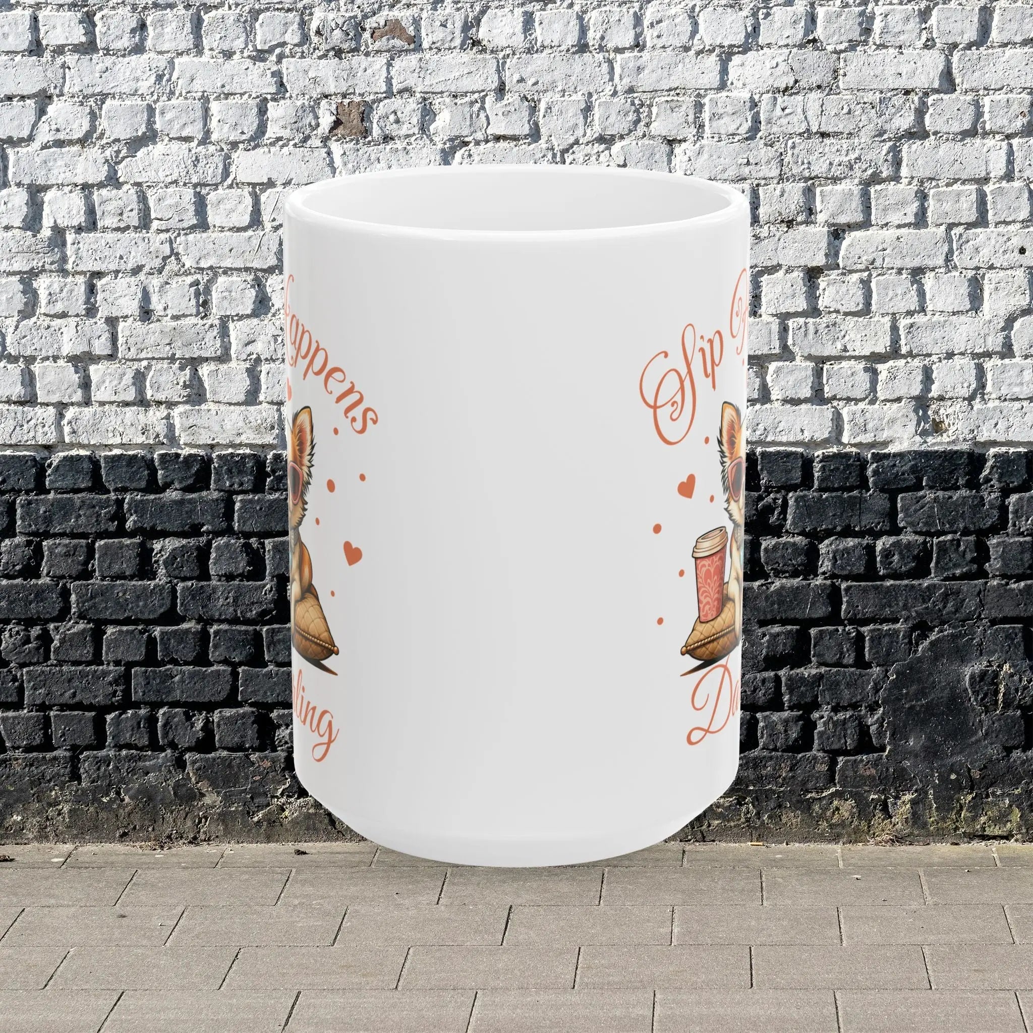 Sip Happens Dog Mom Ceramic Mug (15oz) – Cute Coffee Tea Gift for Dog Lovers - Boldly Bitter Company