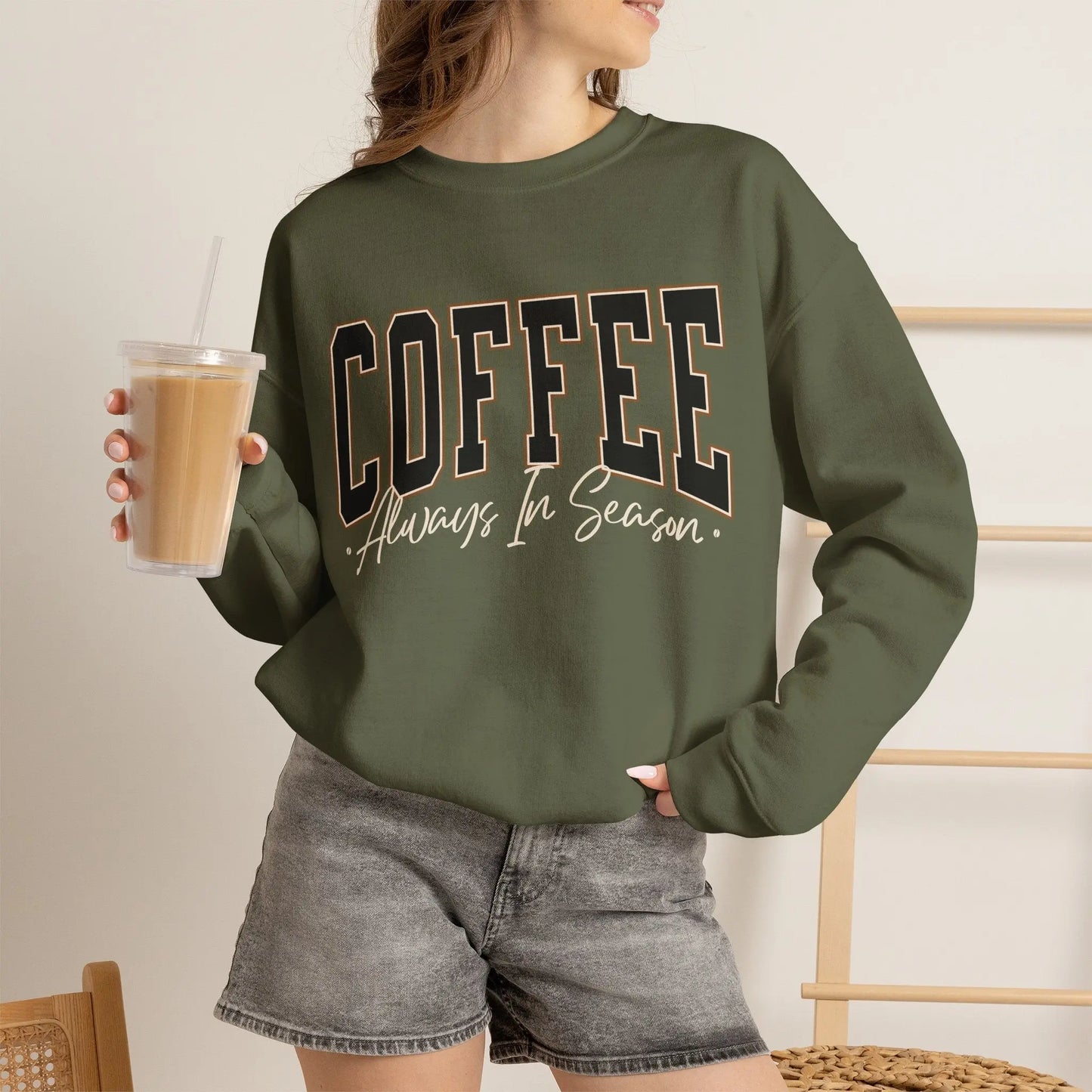 Coffee Always in Season Sweatshirt Printify