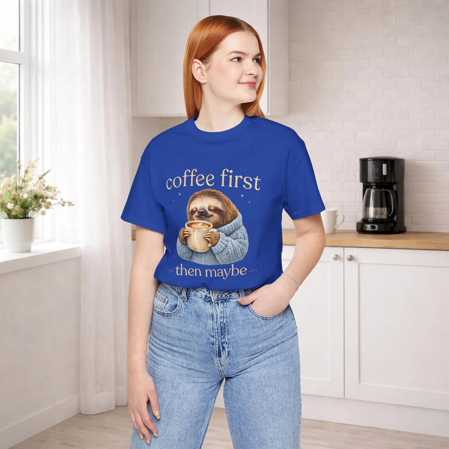 Coffee First Sloth T-Shirt - Boldly Bitter Company