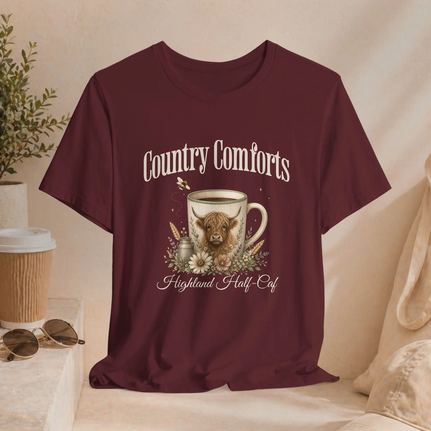 Highland Half-Caf Tee Printify